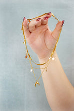 Load image into Gallery viewer, Howling At the Moon Layered Titanium Necklace