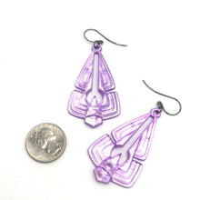 Load image into Gallery viewer, Lilac Glow Triad Earrings
