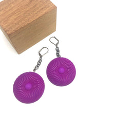 Load image into Gallery viewer, Violet Matte Pinwheel Earrings