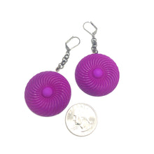 Load image into Gallery viewer, Violet Matte Pinwheel Earrings