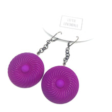 Load image into Gallery viewer, Violet Matte Pinwheel Earrings