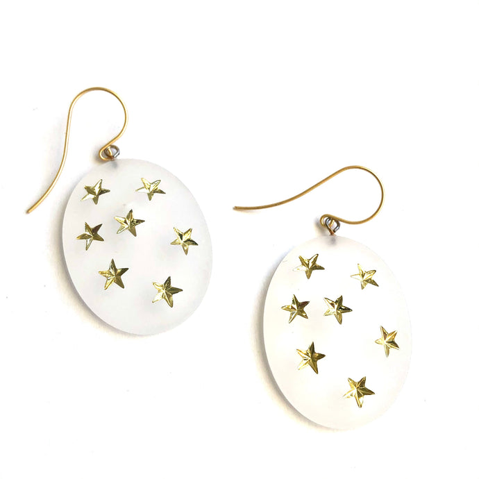 Starry Night Frosted Drop Earrings