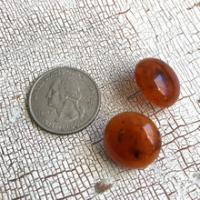 Load image into Gallery viewer, Carnelian Honey Amber Speckled Granite Retro Button Stud Earrings