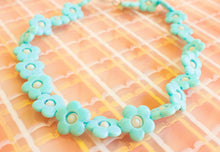 Load image into Gallery viewer, Blue Pastel Flower Necklace