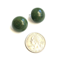 Load image into Gallery viewer, Evergreen Marbled Lucite Retro Button Stud Earrings