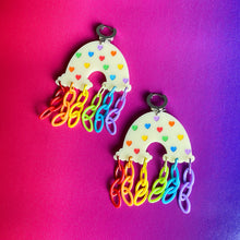 Load image into Gallery viewer, Colorful Rainbow Chain Earrings