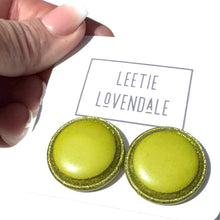 Load image into Gallery viewer, Glitter Resin Disc Stud Earrings