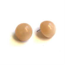 Load image into Gallery viewer, Champagne Cream Moonglow Retro Button Stud Earrings
