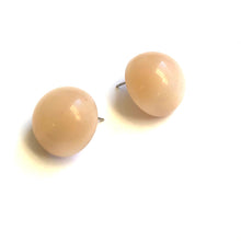 Load image into Gallery viewer, Champagne Cream Moonglow Retro Button Stud Earrings