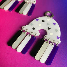 Load image into Gallery viewer, Black/Gray/White/Purple Heart Rainbow