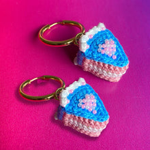 Load image into Gallery viewer, Slice of Cotton Candy Cake Earrings