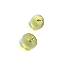 Load image into Gallery viewer, Champagne Yellow Transparent Retro Button Stud Earrings