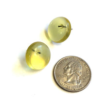 Load image into Gallery viewer, Champagne Yellow Transparent Retro Button Stud Earrings
