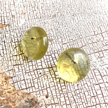 Load image into Gallery viewer, Champagne Yellow Transparent Retro Button Stud Earrings