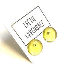 Load image into Gallery viewer, Champagne Yellow Transparent Retro Button Stud Earrings