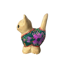 Load image into Gallery viewer, Light Wood with Green &amp; Pink Floral – Emerald Bloom Cat