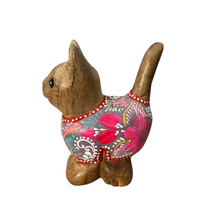 Load image into Gallery viewer, Brown with Pastel Floral – Rosewood Serenity Cat