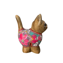 Load image into Gallery viewer, Brown with Pastel Floral – Rosewood Serenity Cat