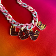 Load image into Gallery viewer, Cotton Candy Colored "LOVE" Necklace