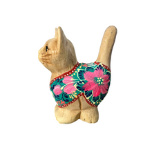 Load image into Gallery viewer, Light Wood with Pink &amp; Blue Floral – Ocean Breeze Cat