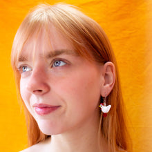 Load image into Gallery viewer, Glass Beaded Chicken Earrings