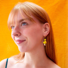 Load image into Gallery viewer, Glass Beaded Yellow Ducky Earrings