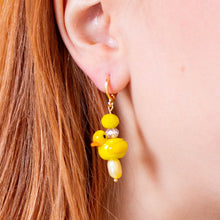 Load image into Gallery viewer, Glass Beaded Yellow Ducky Earrings