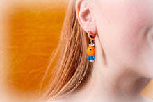 Load image into Gallery viewer, Glass Beaded Colorful Fish Earrings
