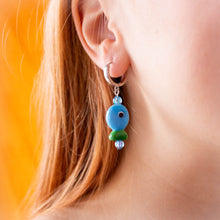 Load image into Gallery viewer, Glass Beaded Colorful Fish Earrings