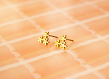 Load image into Gallery viewer, 3 Tiny Flower Studs