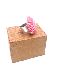 Load image into Gallery viewer, Dusty Rose Deco Oval Cocktail Ring