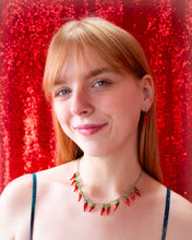 Load image into Gallery viewer, Glass Beaded Chili Pepper Necklace