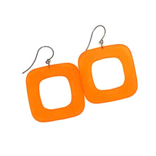 Load image into Gallery viewer, Deco Square Donut Drop Earrings