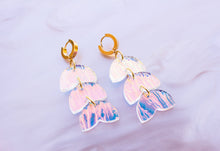 Load image into Gallery viewer, Shimmering Iridescent Petal Earrings