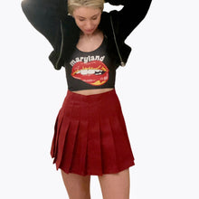 Load image into Gallery viewer, Maryland Terps Lips Black Spaghetti Tank