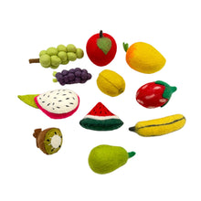 Load image into Gallery viewer, **Pre-order (Ships in 2-3 Weeks)**Handmade in Nepal 100% Wool Felt Foods Play Set for Pretend Cooking and Farmer&#39;s Market Play