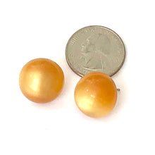 Load image into Gallery viewer, Orange Moonglow Retro Button Stud Earrings
