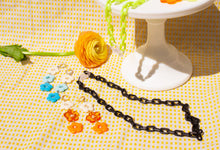 Load image into Gallery viewer, Orange Cream Flower Dangles