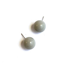 Load image into Gallery viewer, Grey Lucite Large Ball Stud Earrings
