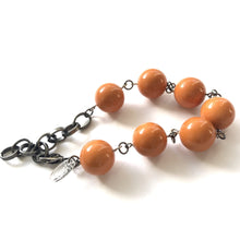 Load image into Gallery viewer, Butternut Orange Lucite Bubble Stations Bracelet