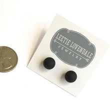 Load image into Gallery viewer, Black Petite Matte Lucite Ball Stud Earrings