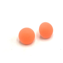 Load image into Gallery viewer, Coral Frosted Retro Button Stud Earrings