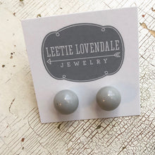 Load image into Gallery viewer, Light Grey Lucite Ball Stud Earrings
