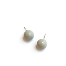Load image into Gallery viewer, Light Grey Lucite Ball Stud Earrings