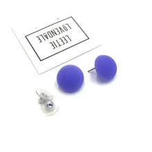 Load image into Gallery viewer, Purple Frosted Retro Button Stud Earrings