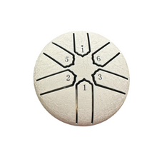 Load image into Gallery viewer, mini-steel-rain-drum-3-inch-percussion-instrument-with-mallet-white