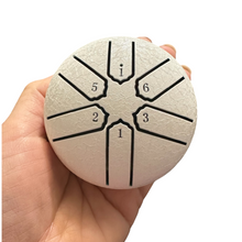 Load image into Gallery viewer, mini-steel-rain-drum-3-inch-percussion-instrument-with-mallet-white