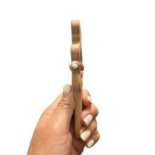 Load image into Gallery viewer, Wooden Bear Rattle Shaker – Pink Bell Edition