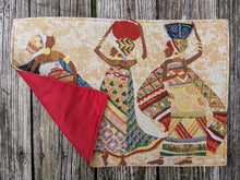 Load image into Gallery viewer, DaDa Bedding Set of 4-Pieces Dancing Women African Kwanzaa Tapestry Dining Table Placemats 13” x 19” (18117)