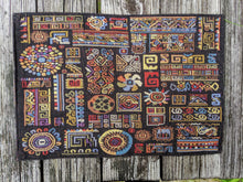 Load image into Gallery viewer, DaDa Bedding Set of 4-Pieces Ethnic Ornaments Geometric Black Tapestry Dining Placemats 13” x 19” (18118)